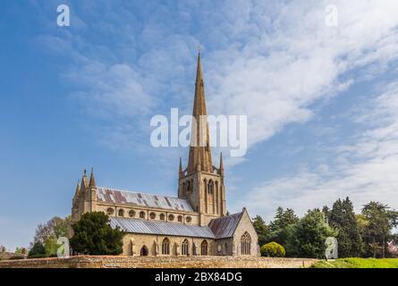 Snettisham, Norfolk, England, 23. April 2019: Die Pfarrkirche St. Mary, aus dem vierzehnten Jahrhundert Stockfoto