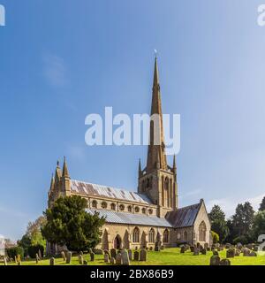 Snettisham, Norfolk, England, 23. April 2019: Die Pfarrkirche St. Mary, aus dem vierzehnten Jahrhundert Stockfoto