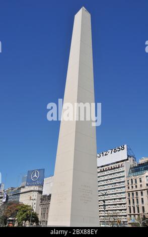 Obelisk, 9 Juillet Avenue, Buenos Aires, Argentinien Stockfoto