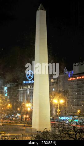 Obelisk, 19 Juillet Avenue, Buenos Aires, Argentinien Stockfoto