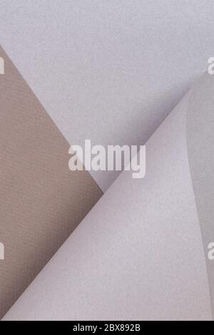 Abstrakte geometrische Form grau braun Farbe Papier Hintergrund Stockfoto