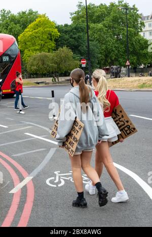 Black Lifes Matter hyde Park Demo Stockfoto