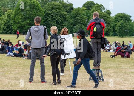 Black Lifes Matter hyde Park Demo Stockfoto