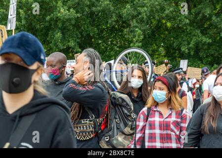 Black Lifes Matter hyde Park Demo Stockfoto