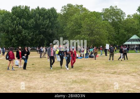 Black Lifes Matter hyde Park Demo Stockfoto