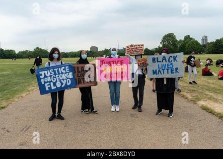 Black Lifes Matter hyde Park Demo Stockfoto