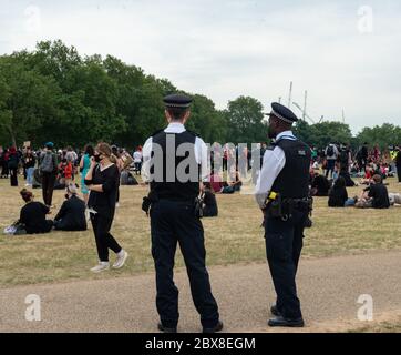 Black Lifes Matter hyde Park Demo Stockfoto