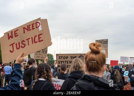 Black Lifes Matter hyde Park Demo Stockfoto