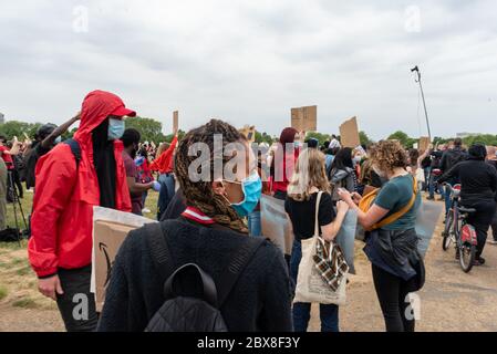 Black Lifes Matter hyde Park Demo Stockfoto