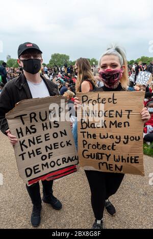 Black Lifes Matter hyde Park Demo Stockfoto