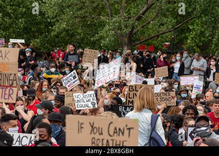 Black Lifes Matter hyde Park Demo Stockfoto