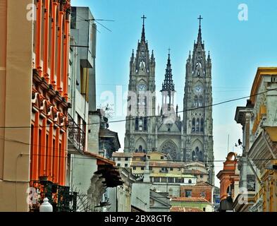 Basilica del Voto Nacional, Quito, Ecuador Stockfoto