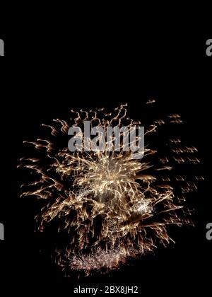 Licht Malerei durch Feuerwerk in der Nacht fallas Feiertage Ereignis Stockfoto