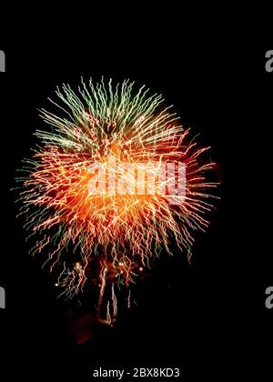 Licht Malerei durch Feuerwerk in der Nacht fallas Feiertage Ereignis Stockfoto