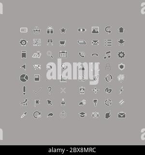 Multimedia Einfache Symbole gesetzt Stock Vektor