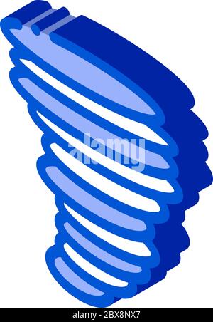 Tornado Hurricane isometrische Symbol Vektor-Illustration Stock Vektor