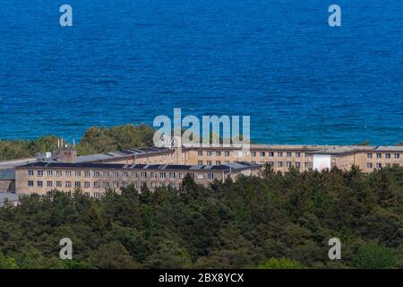 Die Ruinen von Prora auf der Insel Rügen Stockfoto