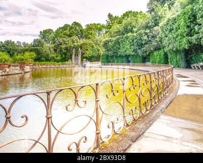 Park See in Boboli Gärten, Florenz, Italien Stockfoto