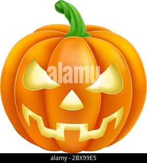 Kürbis Halloween Jack O Laterne Cartoon Stock Vektor