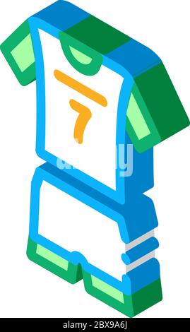 Volleyball uniform isometrische Symbol Vektor-Illustration Stock Vektor