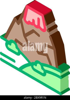 Berg Konzept isometrische Symbol Vektor-Illustration Stock Vektor