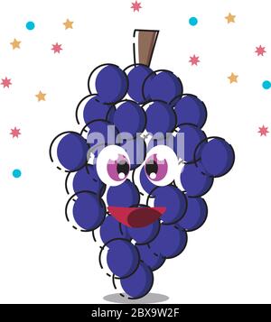 Süße Traubenfrüchte Stock Vektor