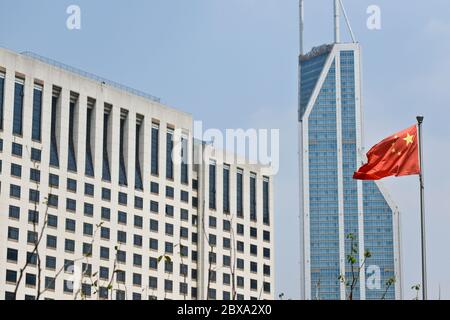 Shanghai: Kommunales Volkskongressgebäude. China Stockfoto