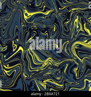 Ein lebendiger, verflüssigter Maleffekt künstlerischer Hintergrund mit Farbpalette im Comic-Stil mit Staub- und Kratzdetails Stockfoto