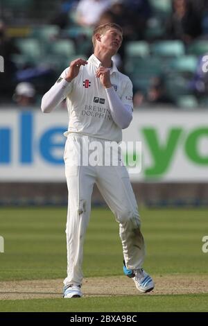 CHESTER LE STREET, ENGLAND - Keaton Jennings aus Durham während des County Championship Matches zwischen Durham und Yorkshire im Emirates Riverside, Chester le Street, County Durham am Sonntag, den 4. Mai 2014. Stockfoto