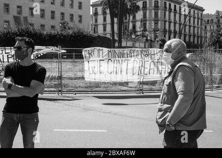 Black Live Matters Napoli Italien 2020 Stockfoto