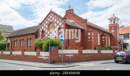 St. Mary's römisch-katholische Kirche in Filey, North Yorkshire Stockfoto