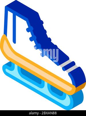 Skates isometrische Symbol Vektor-Illustration Stock Vektor