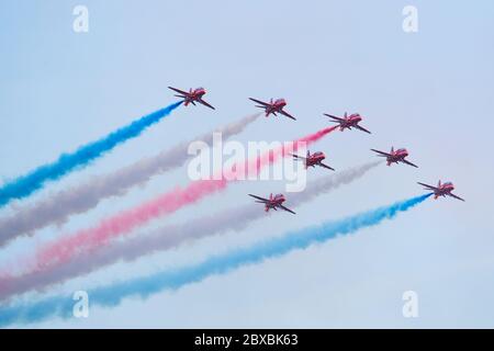 Rote Pfeile bei Sidmouth 25Aug2017 Stockfoto