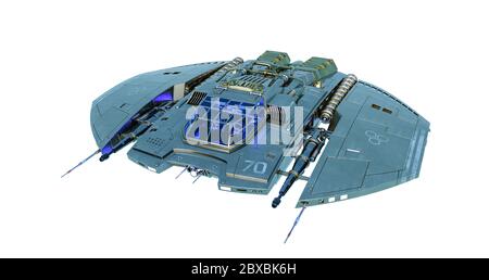 Raumschiff . Dieses Alien-Flugzeug ist sehr nützlich für alle Ihre Raum Grafik-Design-Kreationen, 3d-Illustration Stockfoto