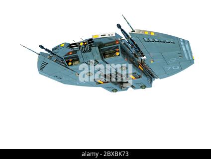 Raumschiff . Dieses Alien-Flugzeug ist sehr nützlich für alle Ihre Raum Grafik-Design-Kreationen, 3d-Illustration Stockfoto