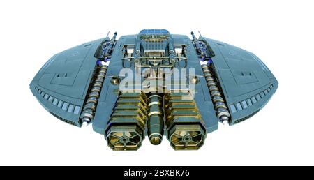 Raumschiff . Dieses Alien-Flugzeug ist sehr nützlich für alle Ihre Raum Grafik-Design-Kreationen, 3d-Illustration Stockfoto