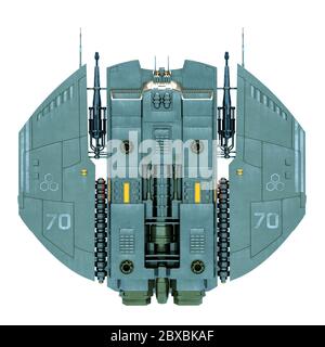 Raumschiff . Dieses Alien-Flugzeug ist sehr nützlich für alle Ihre Raum Grafik-Design-Kreationen, 3d-Illustration Stockfoto