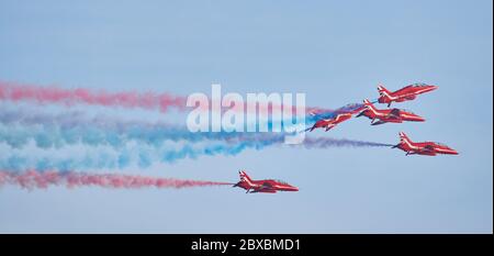 Rote Pfeile bei Sidmouth 25Aug2017 Stockfoto