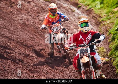 Motocross-Rennen in Exeter Stockfoto