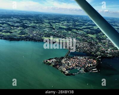 Bodensee in der Schweiz von oben gesehen Stockfoto
