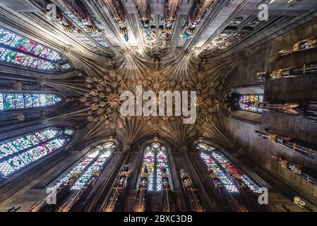 Thistle Chapel in St Giles Cathedral auch High Kirk of Edinburgh in Edinburgh, der Hauptstadt Schottlands, Teil des Vereinigten Königreichs, genannt Stockfoto