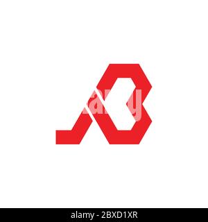 Brief ab einfaches geometrisches Design Logo Vektor Stock Vektor