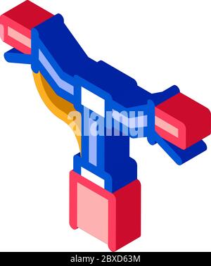 Fahrrad Lenkrad Isometrisches Symbol Vektor Illustration Stock Vektor