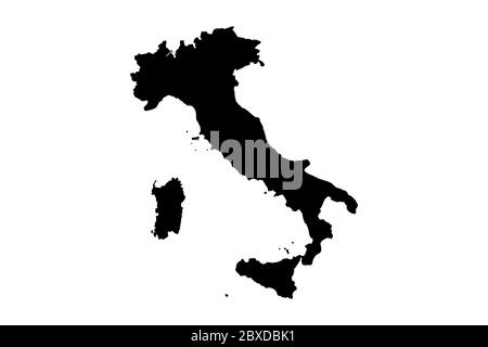 Italien Karte mit Grauton auf weißem Hintergrund,Illustration,strukturiert , Symbole von Italien,Vektor-Illustration Stock Vektor