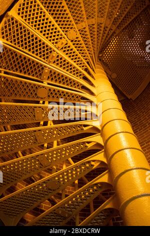Classic schoss die Wendeltreppe von Old Barney auf Long Beach Island hinauf Stockfoto