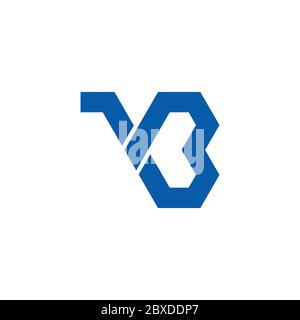 Buchstabe yb einfaches geometrisches Design Logo Vektor Stock Vektor