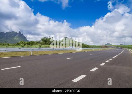 autobahn der republik Mauritius, Afrika Stockfoto