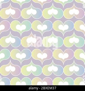 Herzen nahtlose Vektor-Muster in Pastell ombre Stock Vektor