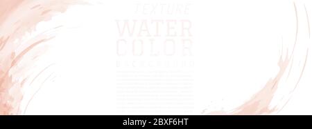 Abstrakte hellorange Oberfläche der Aquarell-Textur für Banner Hintergrund. Fleck künstlerischen Vektor als Element in der dekorativen Design verwendet Stock Vektor