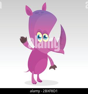 Niedliches Safari Rhino. Vektorgrafik Stock Vektor